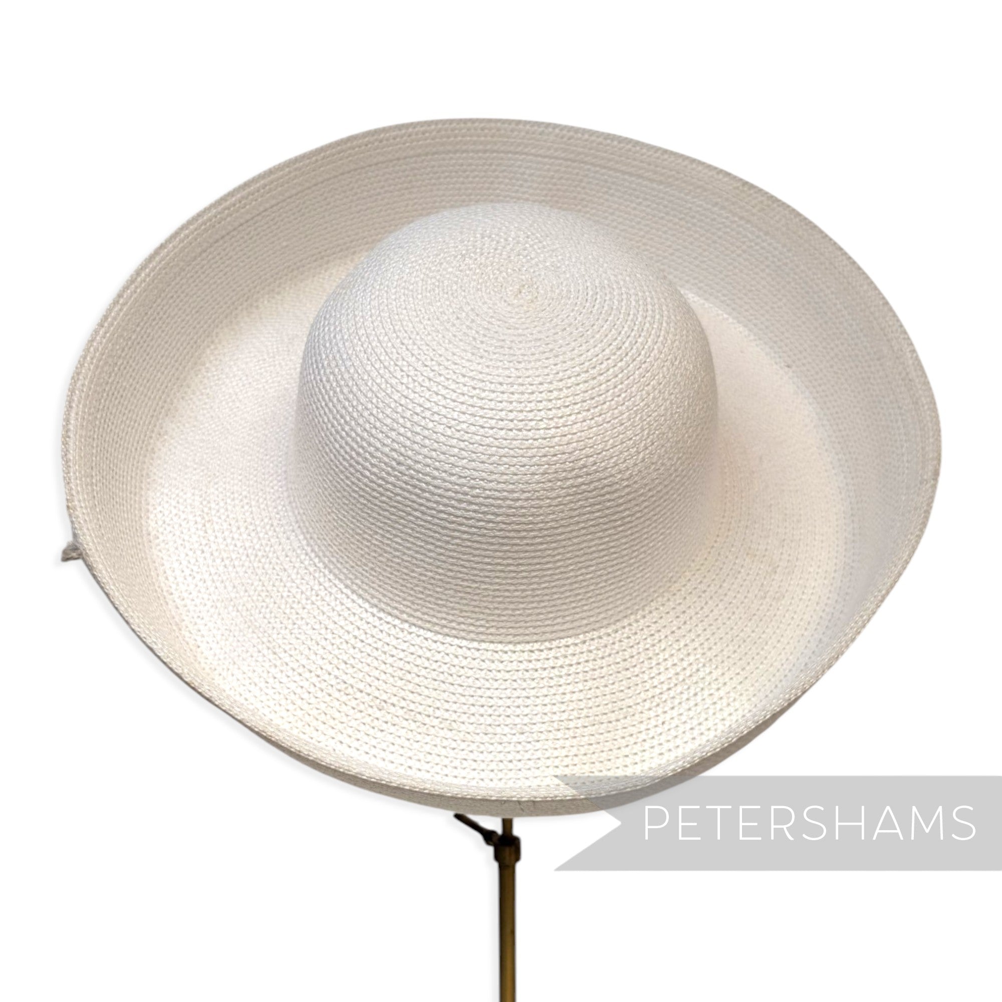 *Sale* IMPERFECT White Large Brimmed Polybraid Sailor Hat Form