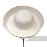*Sale* IMPERFECT White Large Brimmed Polybraid Sailor Hat Form