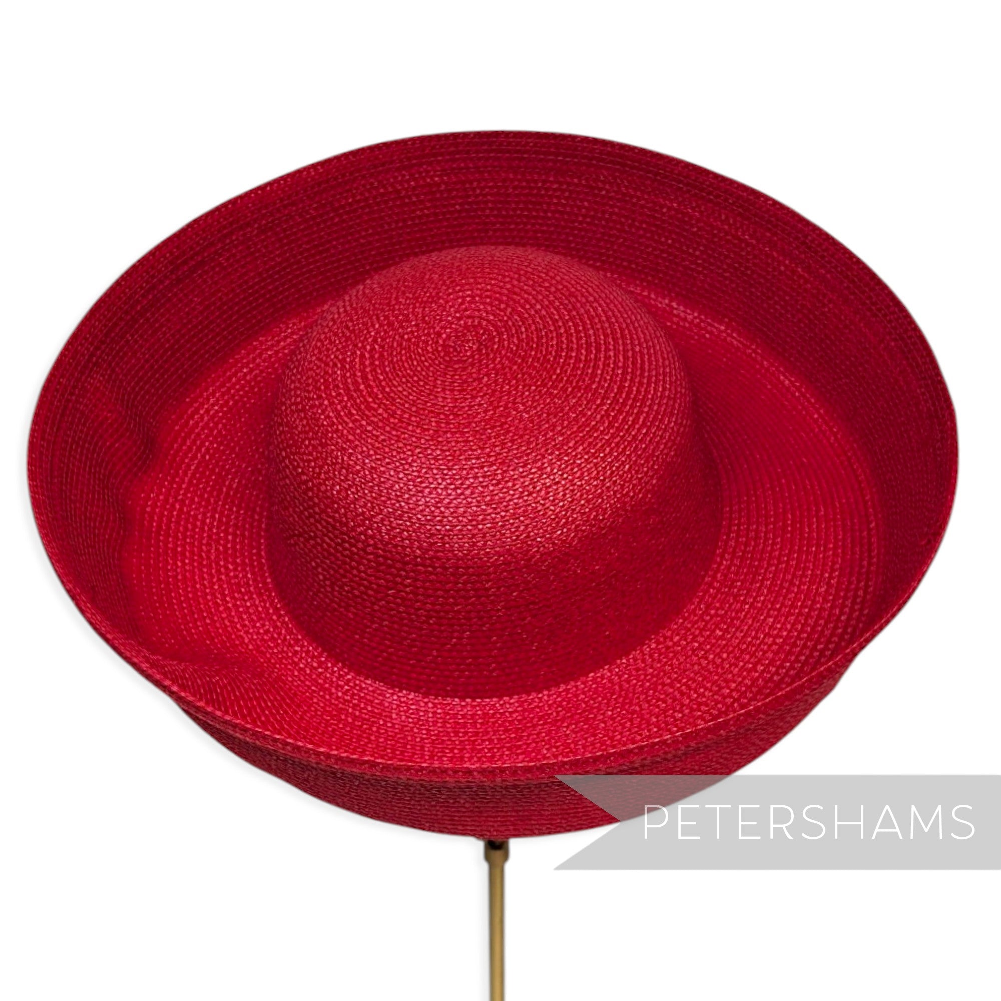 *Sale* Red Large Brimmed Polybraid Sailor Hat Form