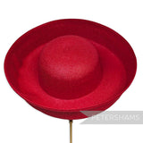 *Sale* Red Large Brimmed Polybraid Sailor Hat Form