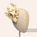 'Felicity' Satin, Velvet & Organza Ranunculus Flower Hat Mount