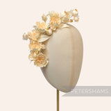 'Ella' Silk & Organza Wired Flower Branch Millinery Hat Mount