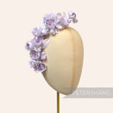 'Ella' Silk & Organza Wired Flower Branch Millinery Hat Mount