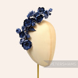 'Ella' Silk & Organza Wired Flower Branch Millinery Hat Mount