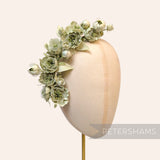 'Ella' Silk & Organza Wired Flower Branch Millinery Hat Mount