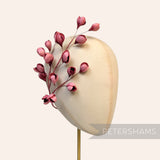 'Tulisa' Silk Flower Bud Wired Branch Millinery Hat Mount
