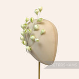 'Tulisa' Silk Flower Bud Wired Branch Millinery Hat Mount