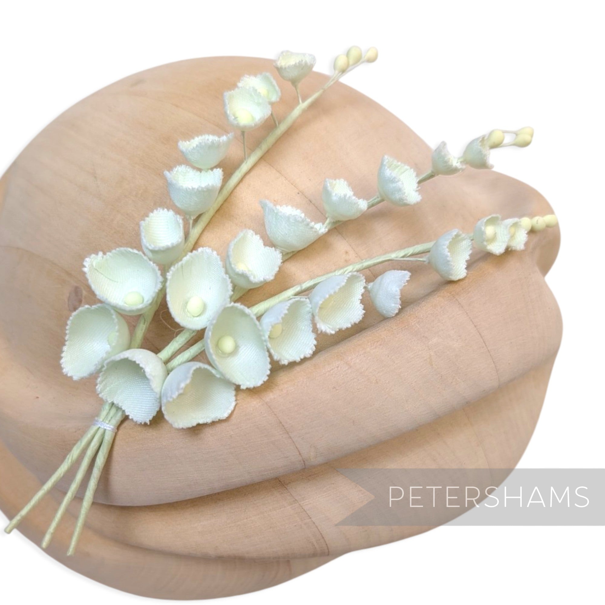 'Gabrielle' Silk Lily of the Valley Flower Spray - 3 Stems