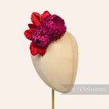 'Chrystal' Silk Pom Pom Mum Chrysanthemum Millinery Flower Mount