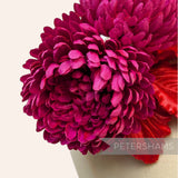 'Chrystal' Silk Pom Pom Mum Chrysanthemum Millinery Flower Mount