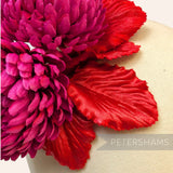'Chrystal' Silk Pom Pom Mum Chrysanthemum Millinery Flower Mount