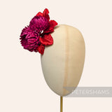'Chrystal' Silk Pom Pom Mum Chrysanthemum Millinery Flower Mount