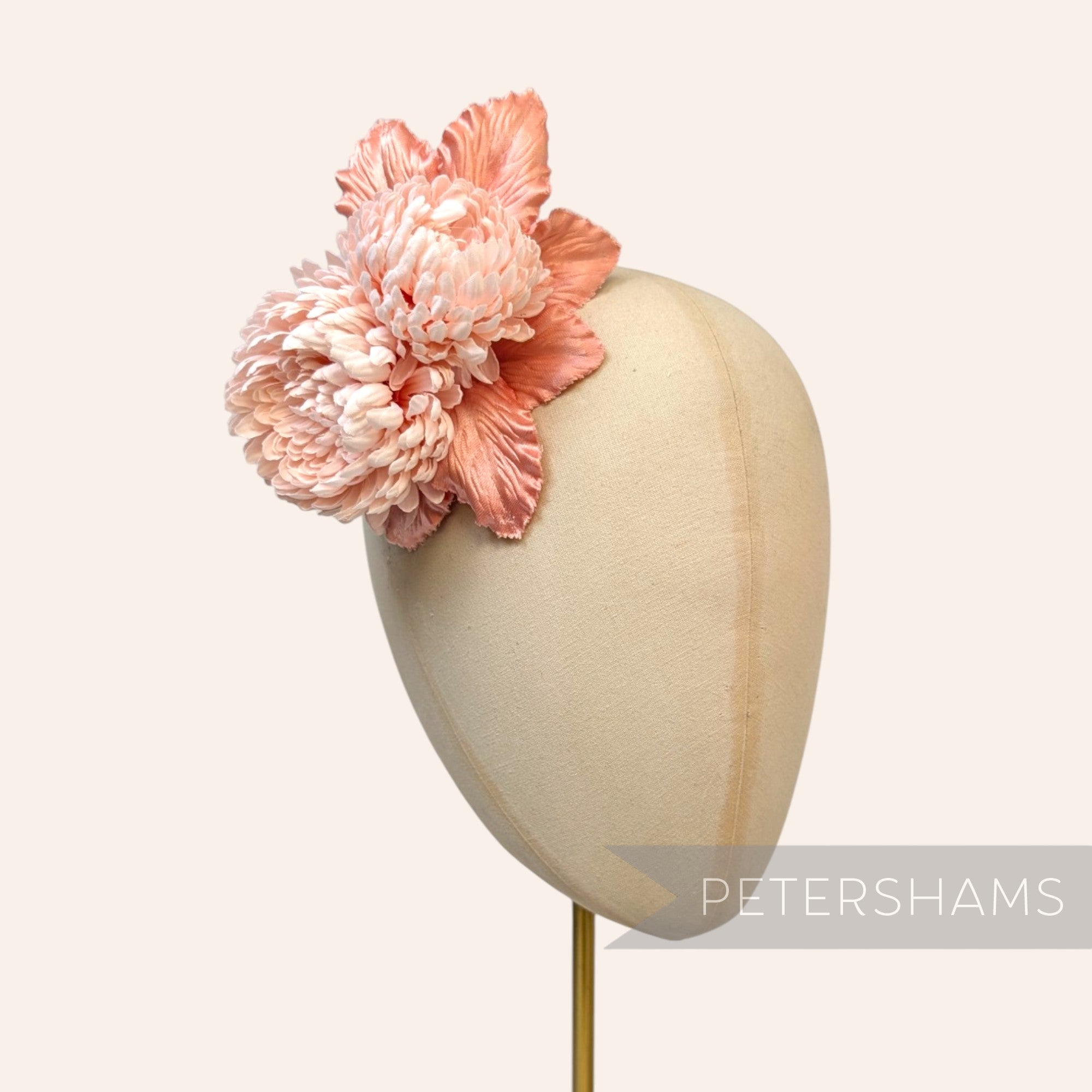 'Chrystal' Silk Pom Pom Mum Chrysanthemum Millinery Flower Mount