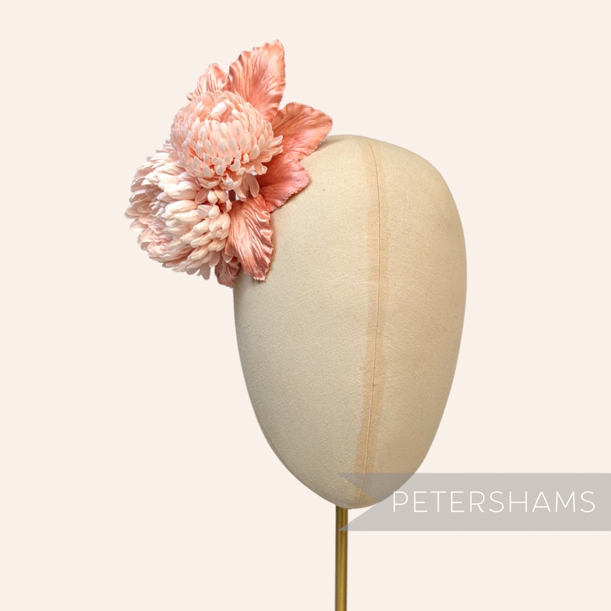 'Chrystal' Silk Pom Pom Mum Chrysanthemum Millinery Flower Mount