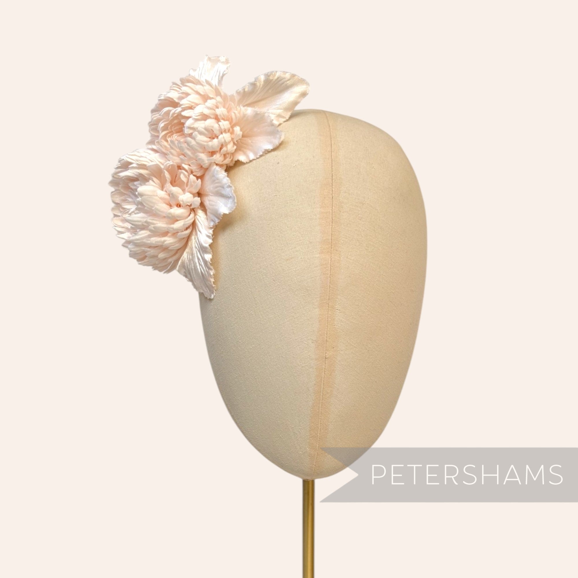 'Chrystal' Silk Pom Pom Mum Chrysanthemum Millinery Flower Mount