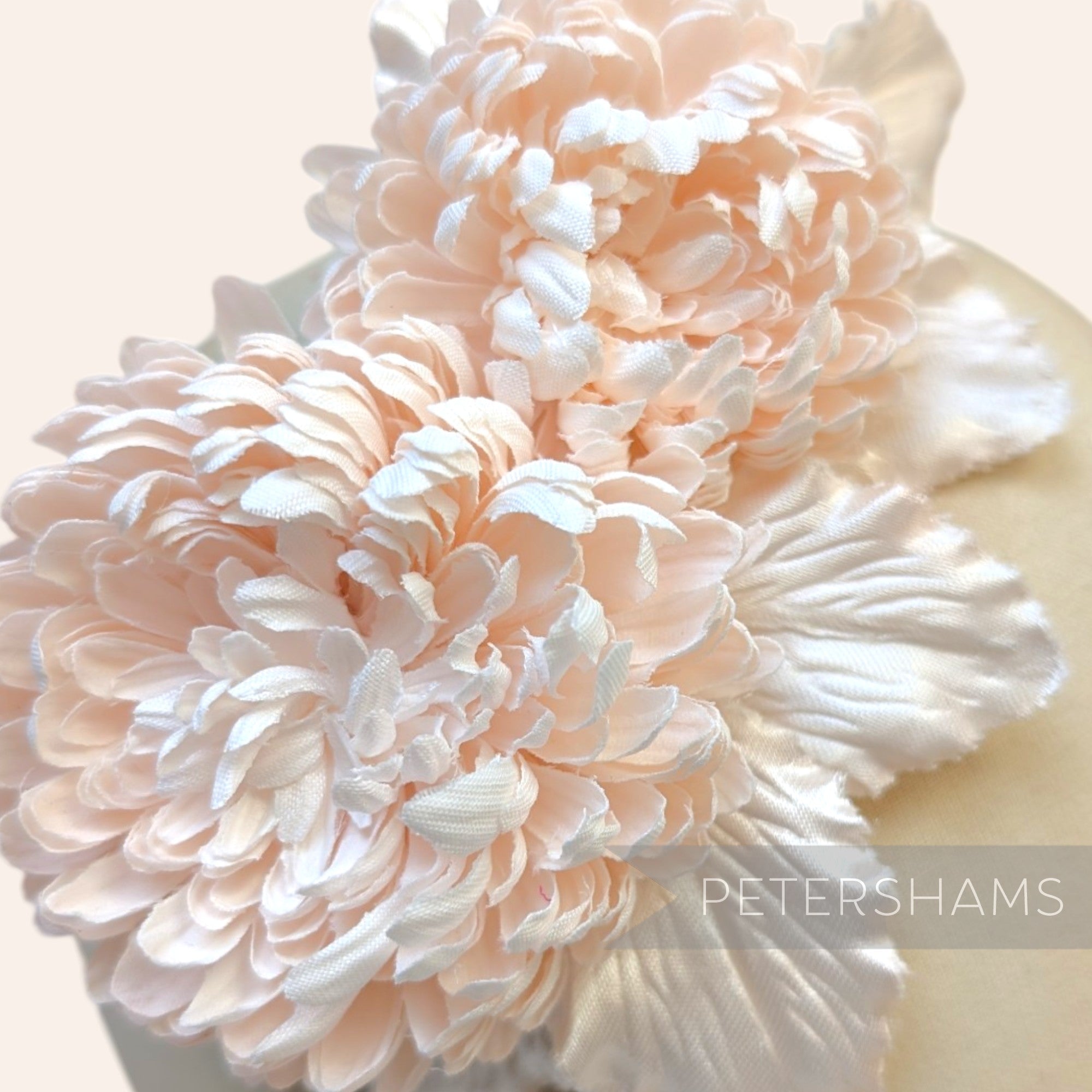 'Chrystal' Silk Pom Pom Mum Chrysanthemum Millinery Flower Mount