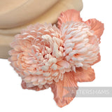 'Chrystal' Silk Pom Pom Mum Chrysanthemum Millinery Flower Mount