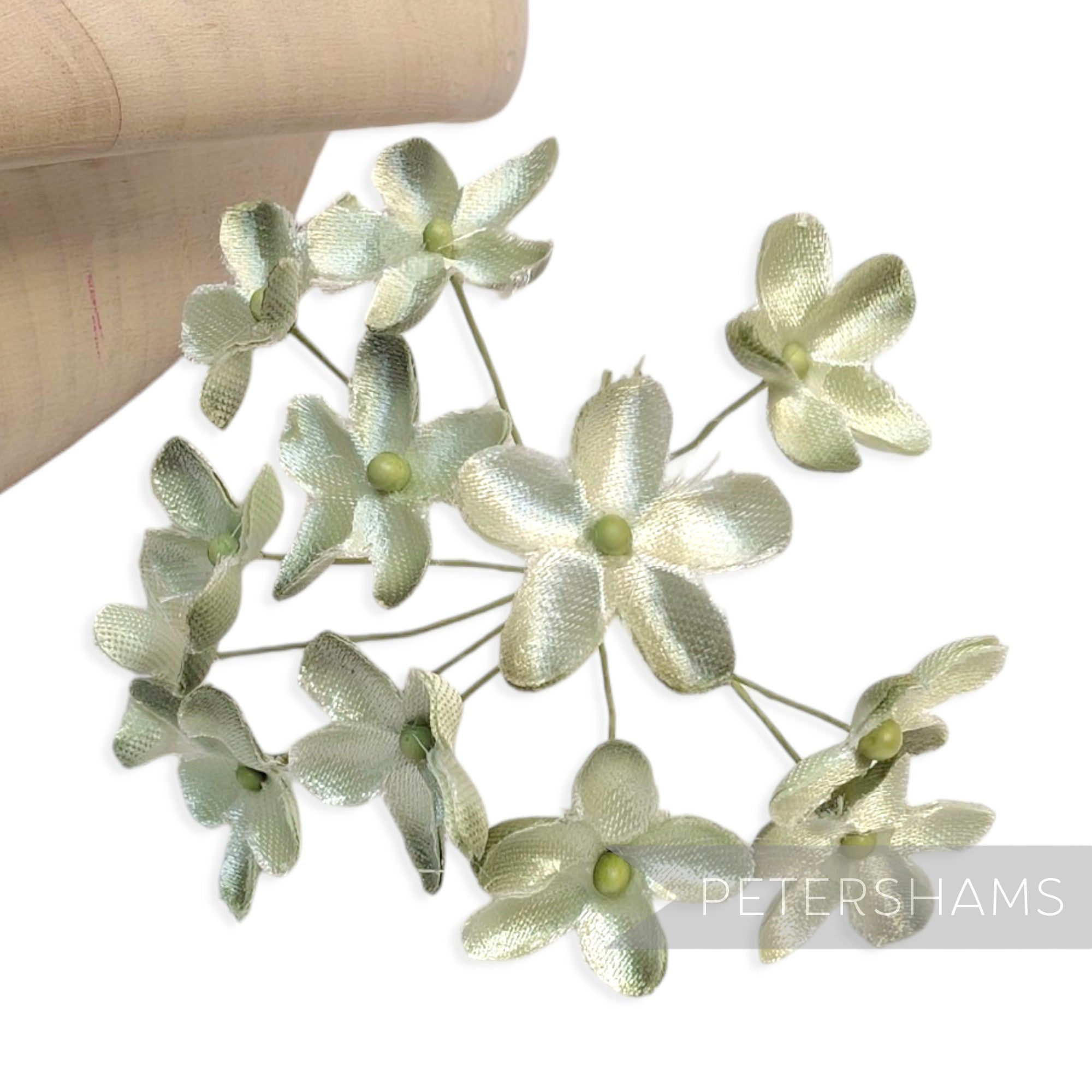 'Emily' 2cm Mini Silk Wired Millinery Flowers - 12 Stems