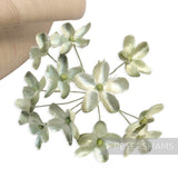 'Emily' 2cm Mini Silk Wired Millinery Flowers - 12 Stems