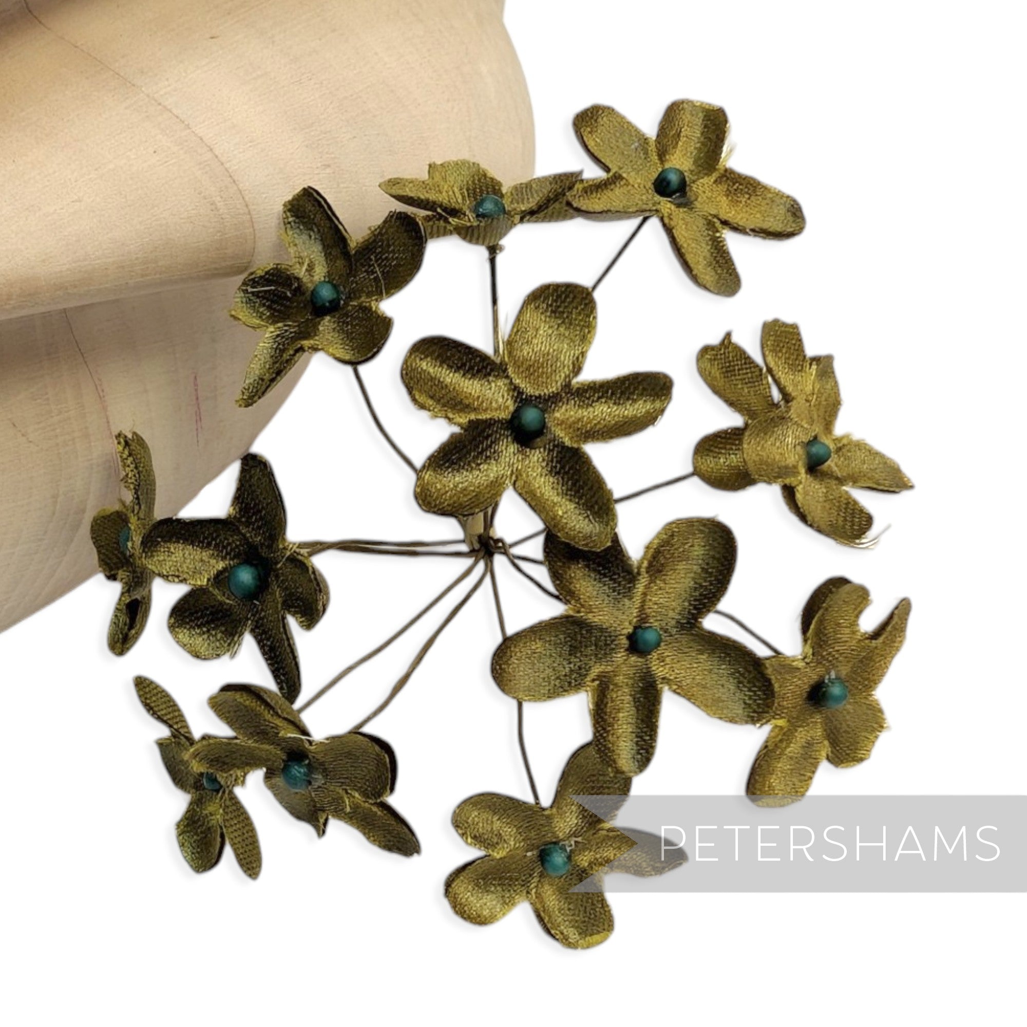 'Emily' 2cm Mini Silk Wired Millinery Flowers - 12 Stems