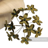 'Emily' 2cm Mini Silk Wired Millinery Flowers - 12 Stems