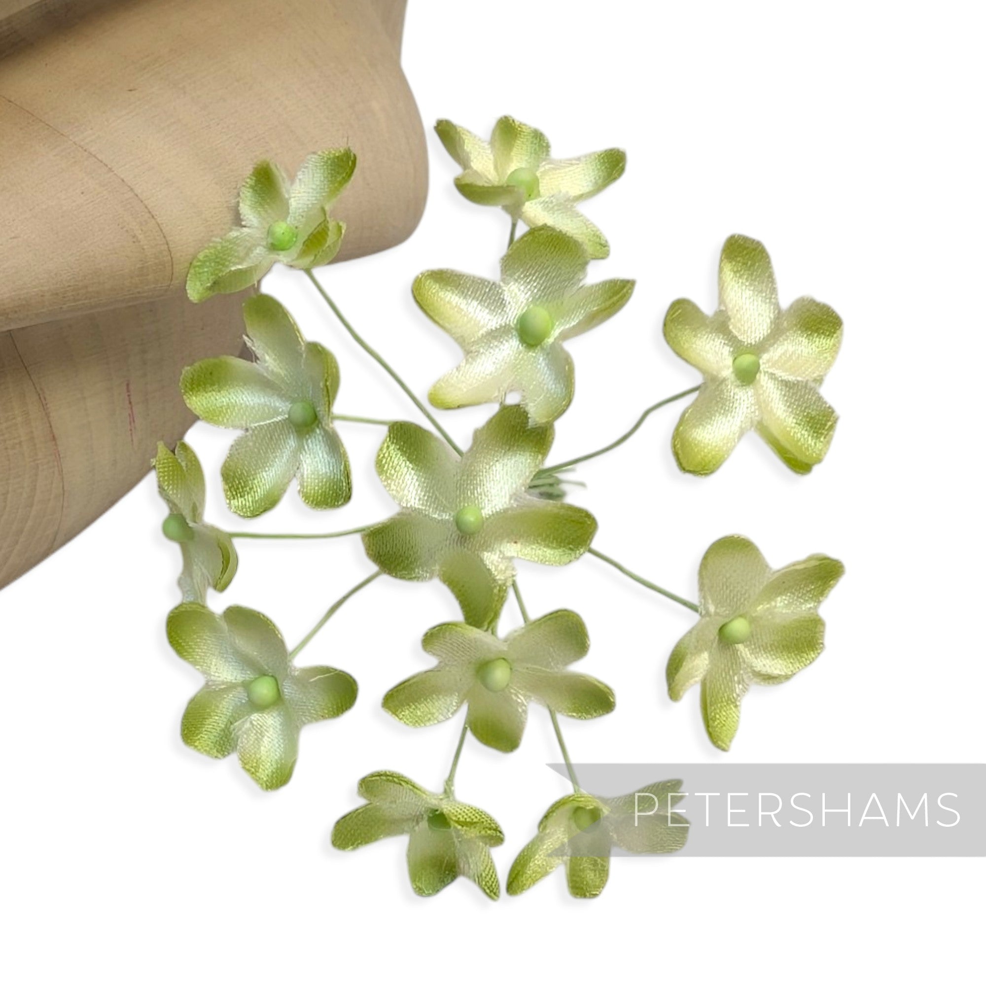 'Emily' 2cm Mini Silk Wired Millinery Flowers - 12 Stems