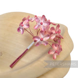 'Becky' 2cm Mini Velvet Wired Millinery Flowers - 12 Stems
