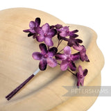 'Becky' 2cm Mini Velvet Wired Millinery Flowers - 12 Stems