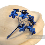 'Becky' 2cm Mini Velvet Wired Millinery Flowers - 12 Stems