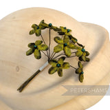 'Becky' 2cm Mini Velvet Wired Millinery Flowers - 12 Stems