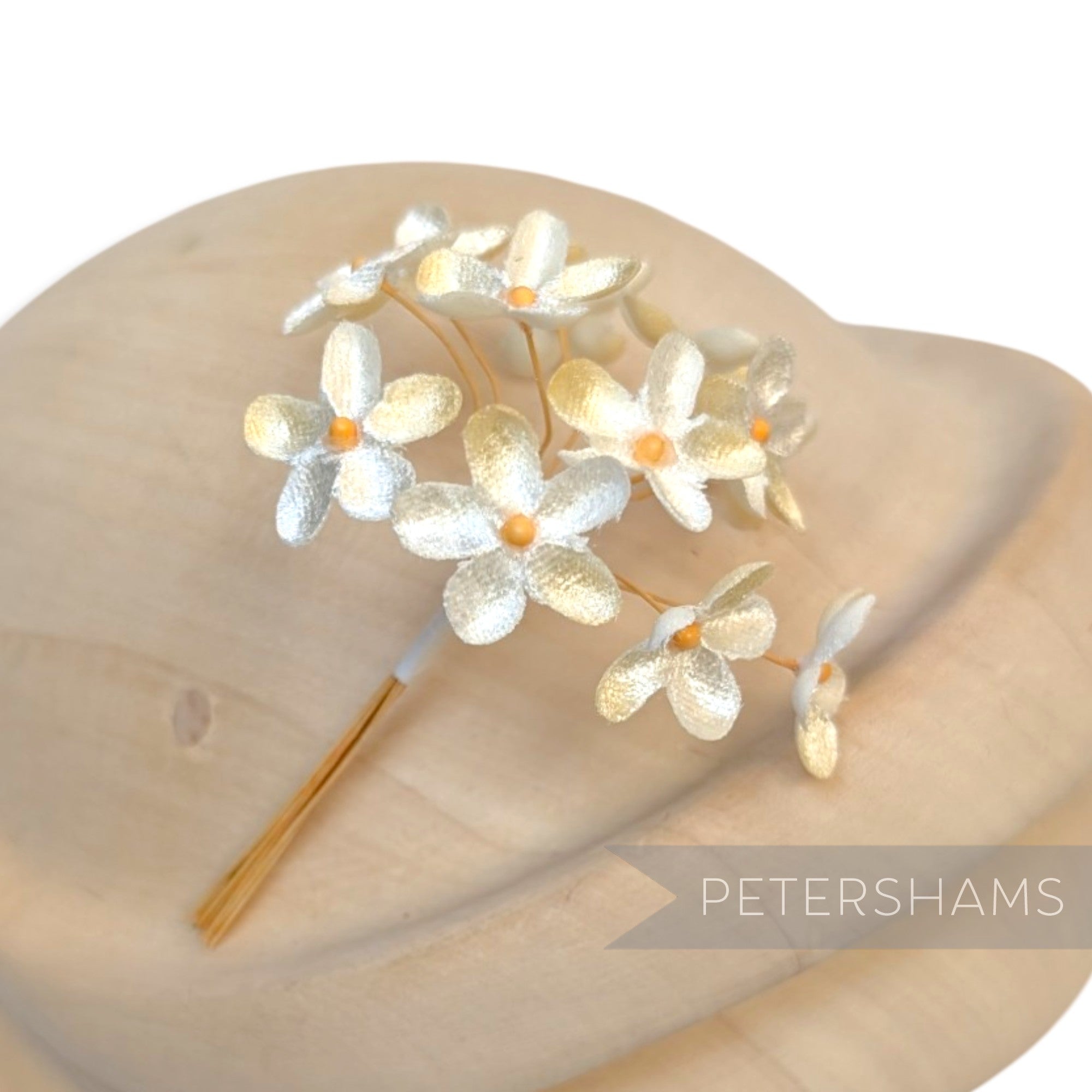 'Becky' 2cm Mini Velvet Wired Millinery Flowers - 12 Stems