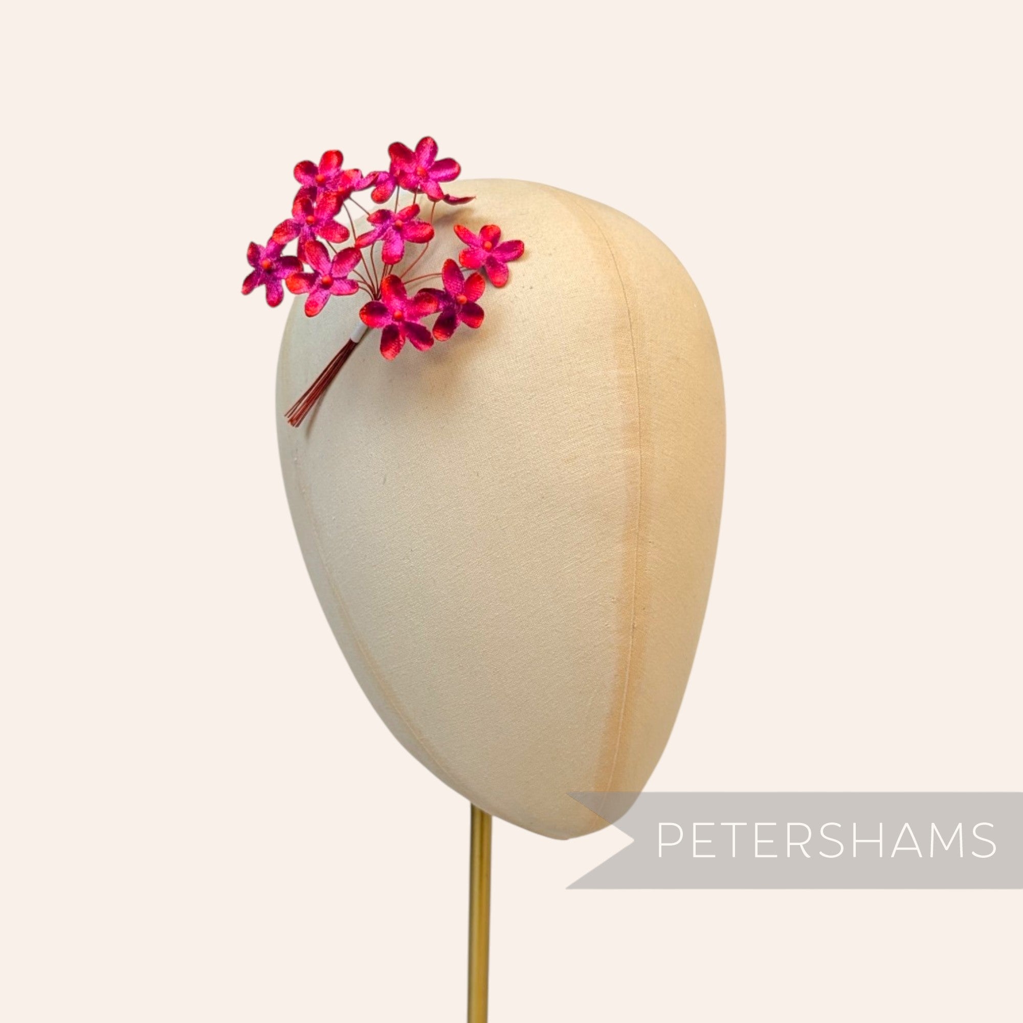 'Becky' 2cm Mini Velvet Wired Millinery Flowers - 12 Stems
