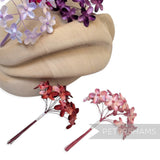'Becky' 2cm Mini Velvet Wired Millinery Flowers - 12 Stems