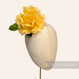 'Angela' Goose Feather Rose Flower Wired Millinery Hat Mount