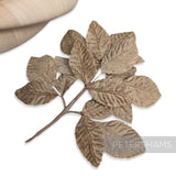 Silk Velvet Wired Leaf Branch (18 Leaves) Hat Mount