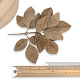 Silk Velvet Wired Leaf Branch (18 Leaves) Hat Mount