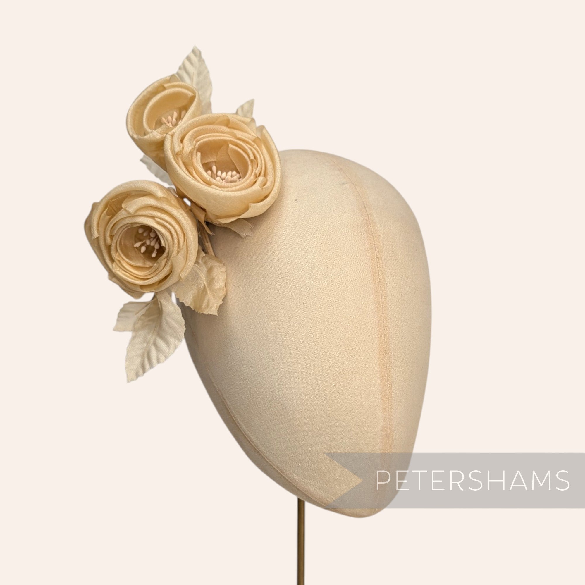 'Michelle' Silk Ranunculus Millinery Flower Hat Mount