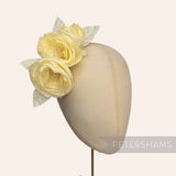 'Michelle' Silk Ranunculus Millinery Flower Hat Mount
