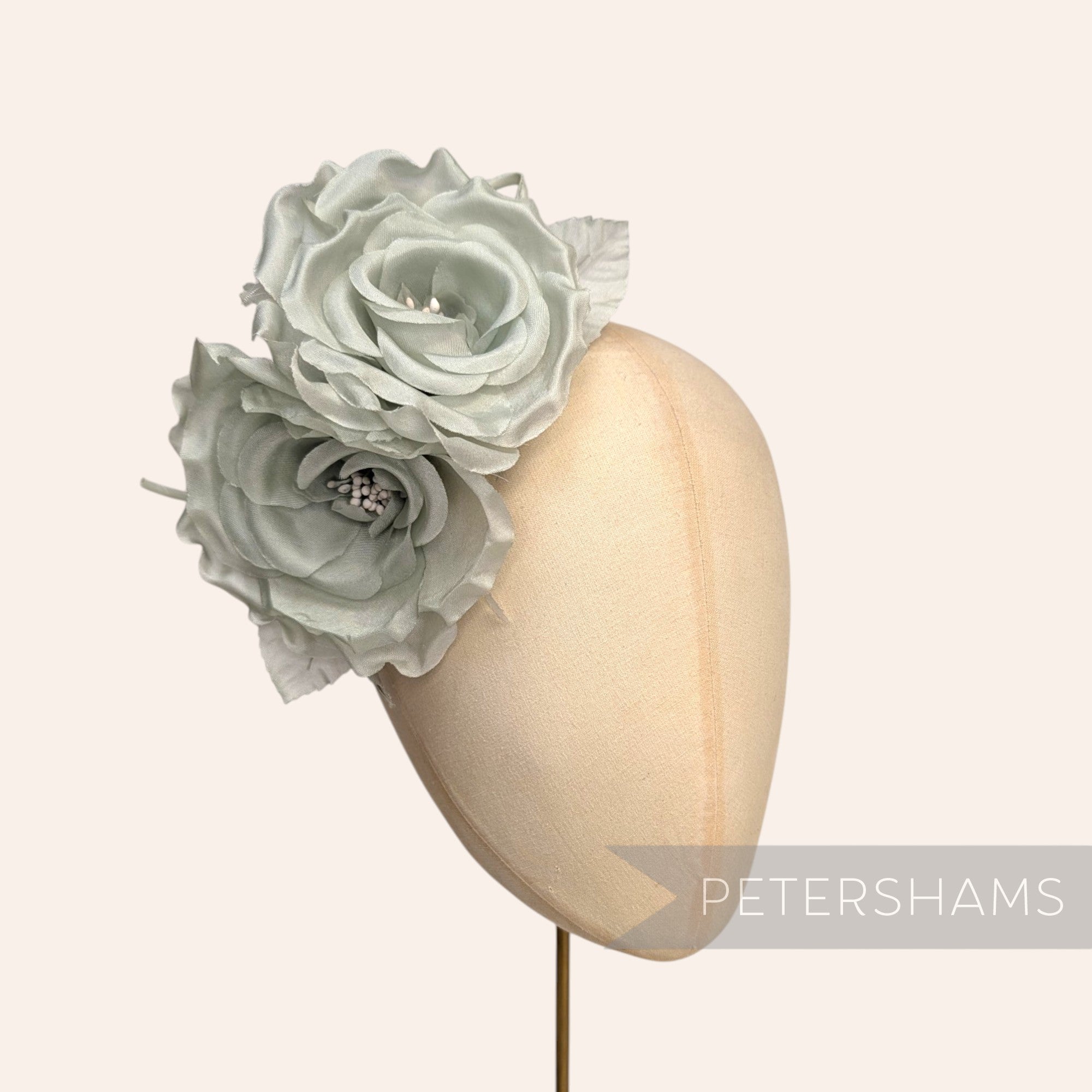 'Fiona' Silk Double Rose Millinery Flower Hat Mount