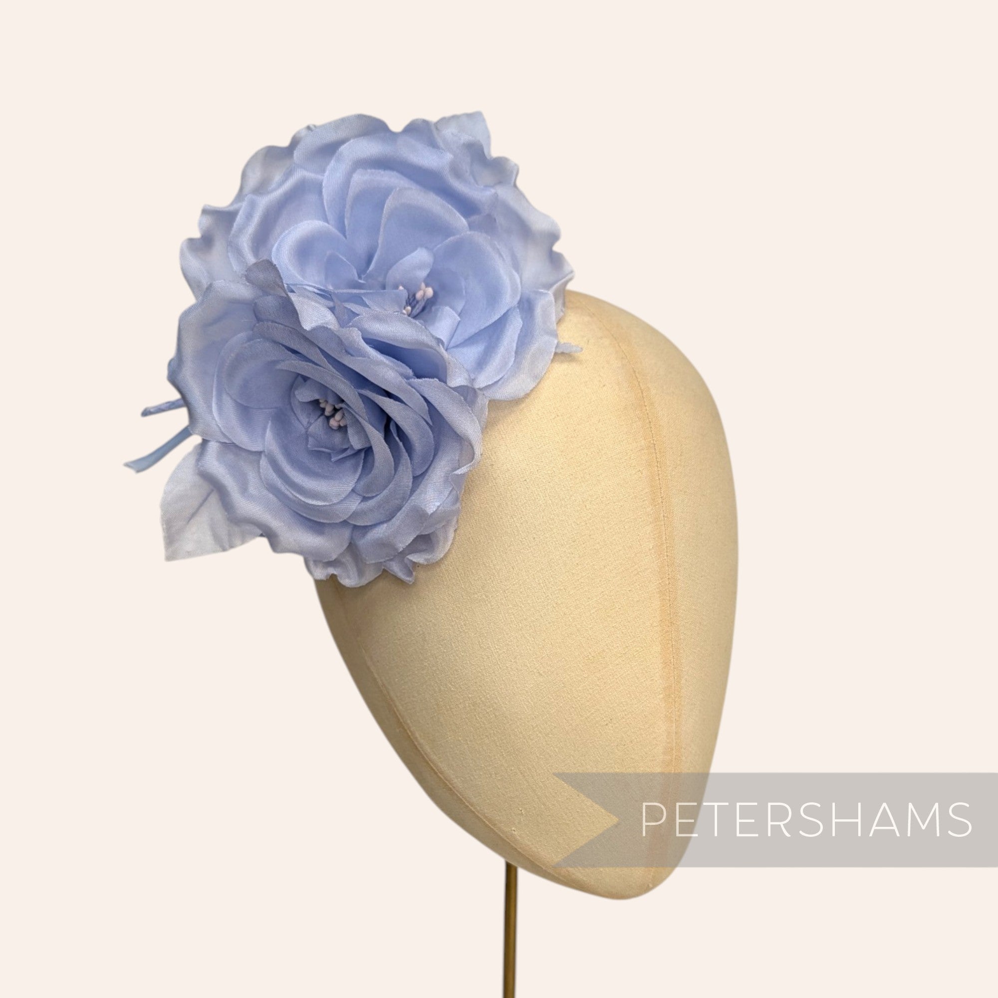 'Fiona' Silk Double Rose Millinery Flower Hat Mount