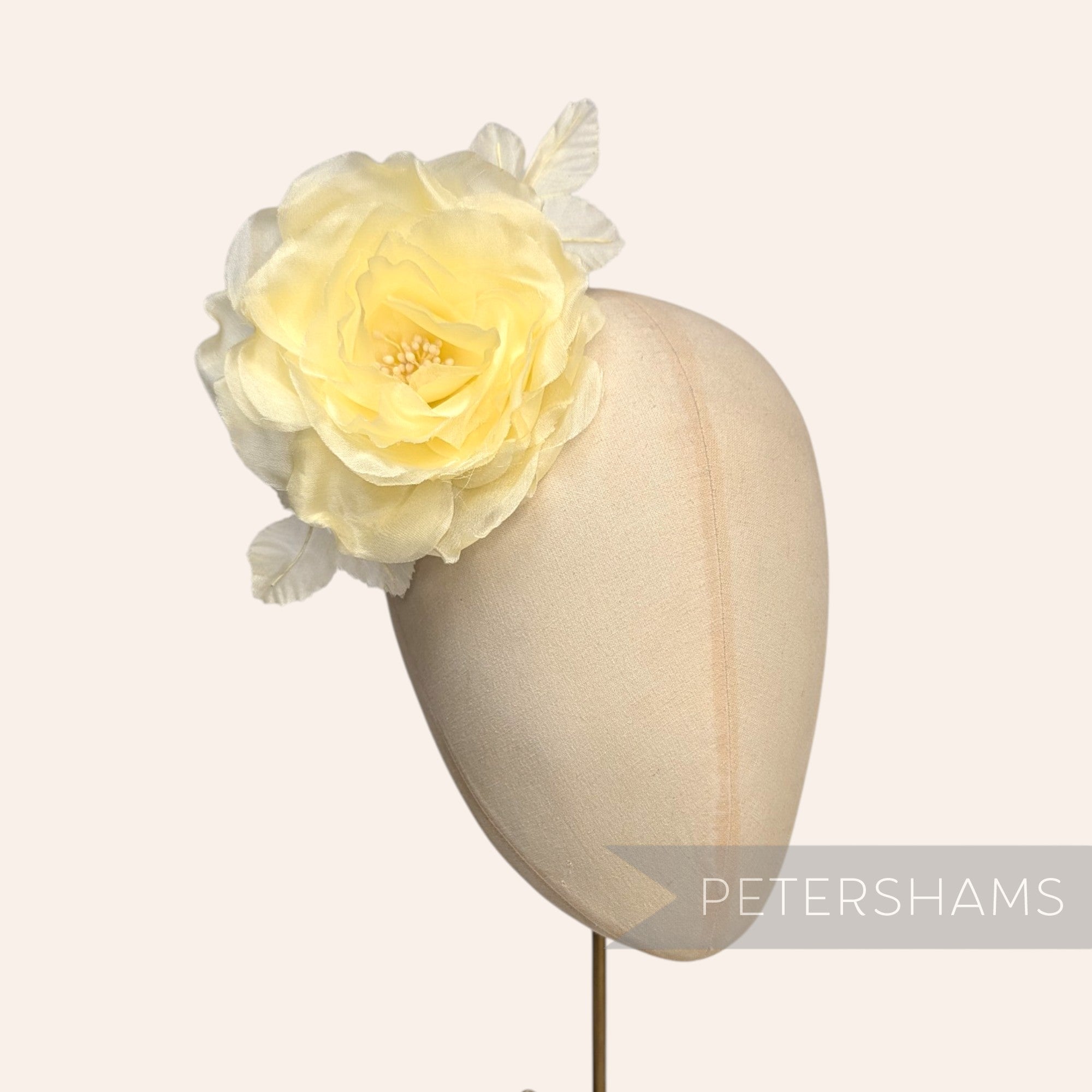 'Chloe' Silk 11cm Rose Millinery Flower Hat Mount