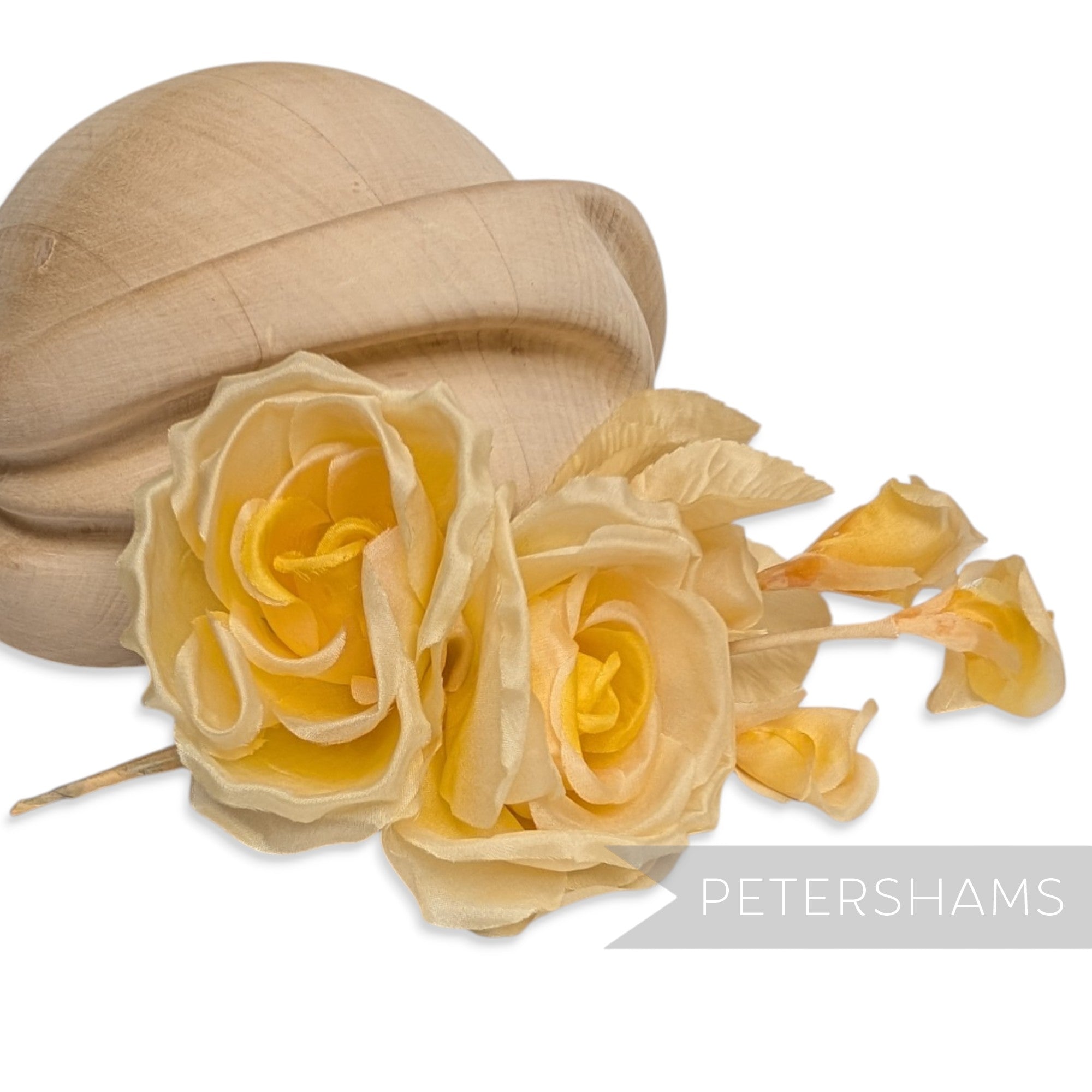 'Kulette' Double Silk Millinery with Blossoms Flower Mount