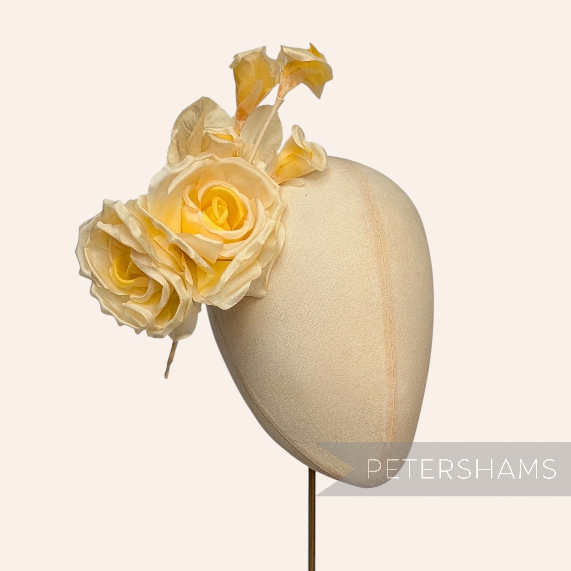 'Kulette' Double Silk Millinery with Blossoms Flower Mount