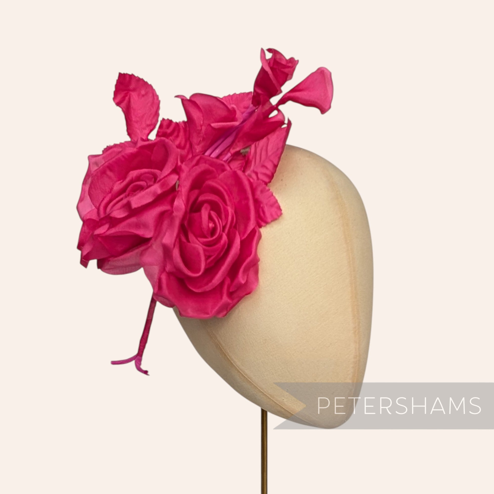 'Kulette' Double Silk Millinery with Blossoms Flower Mount