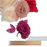 'Patty' Sheer Organza & Silk 13cm Millinery Flower Hat Mount