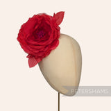 'Patty' Sheer Organza & Silk 13cm Millinery Flower Hat Mount