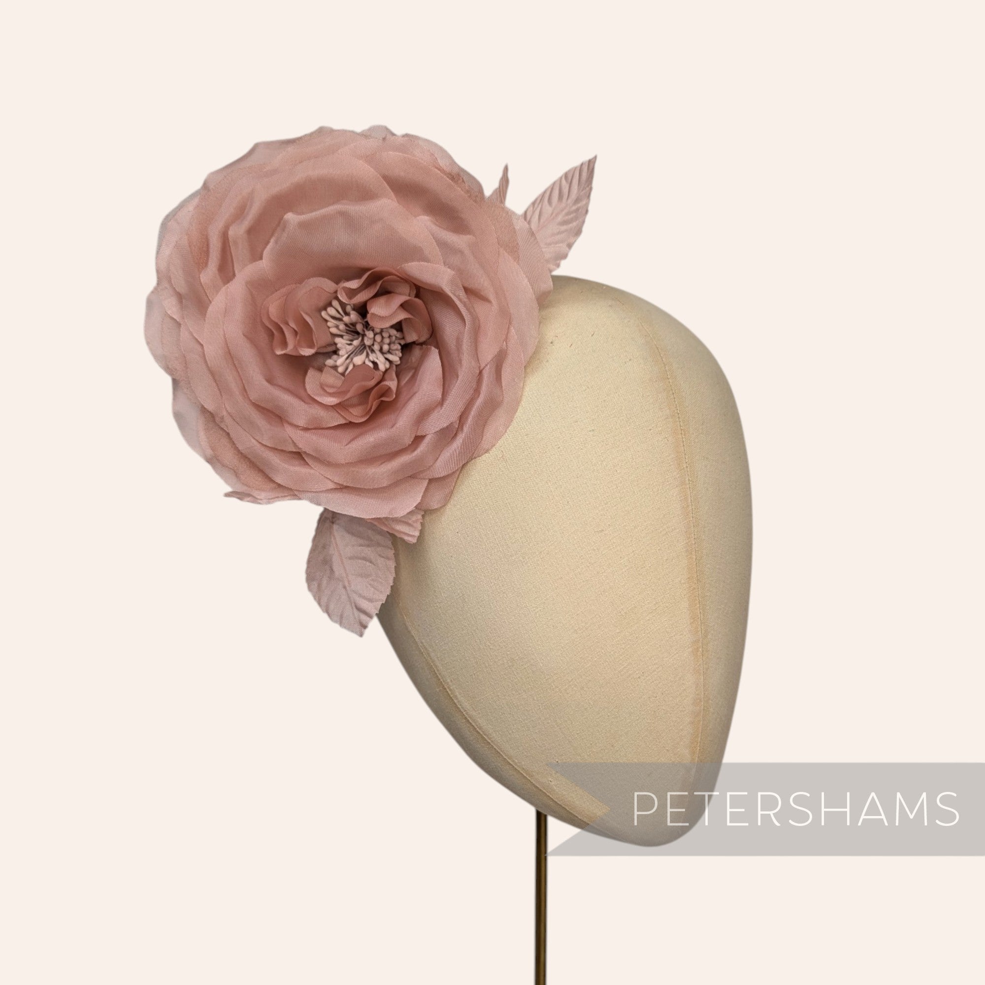 'Patty' Sheer Organza & Silk 13cm Millinery Flower Hat Mount