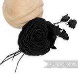 'Bethany' Extra Large Velvet Accents & Blossoms Millinery Flower
