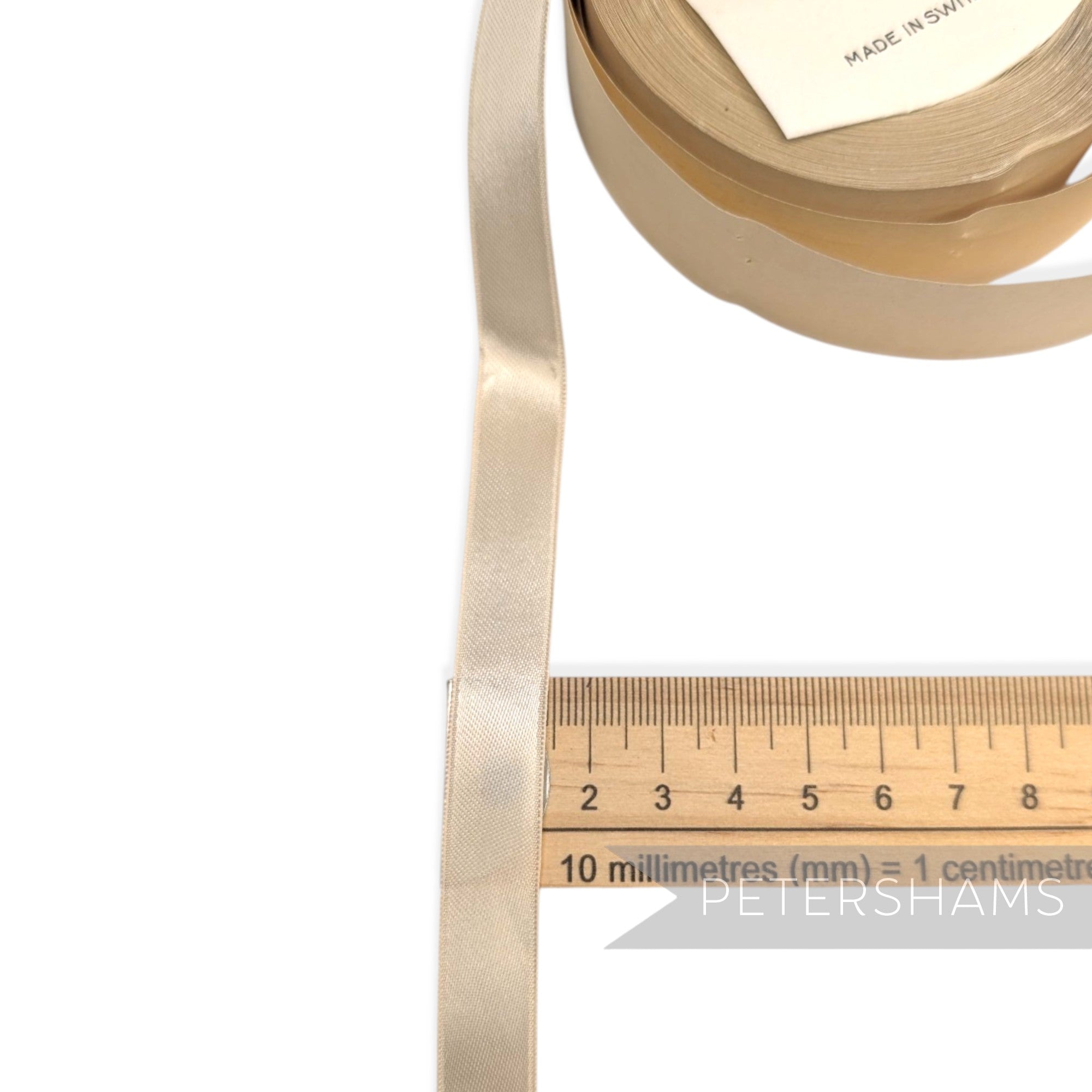 14mm No.3 "Patt 870A" Vintage Swiss Satin Ribbon - 16m Roll
