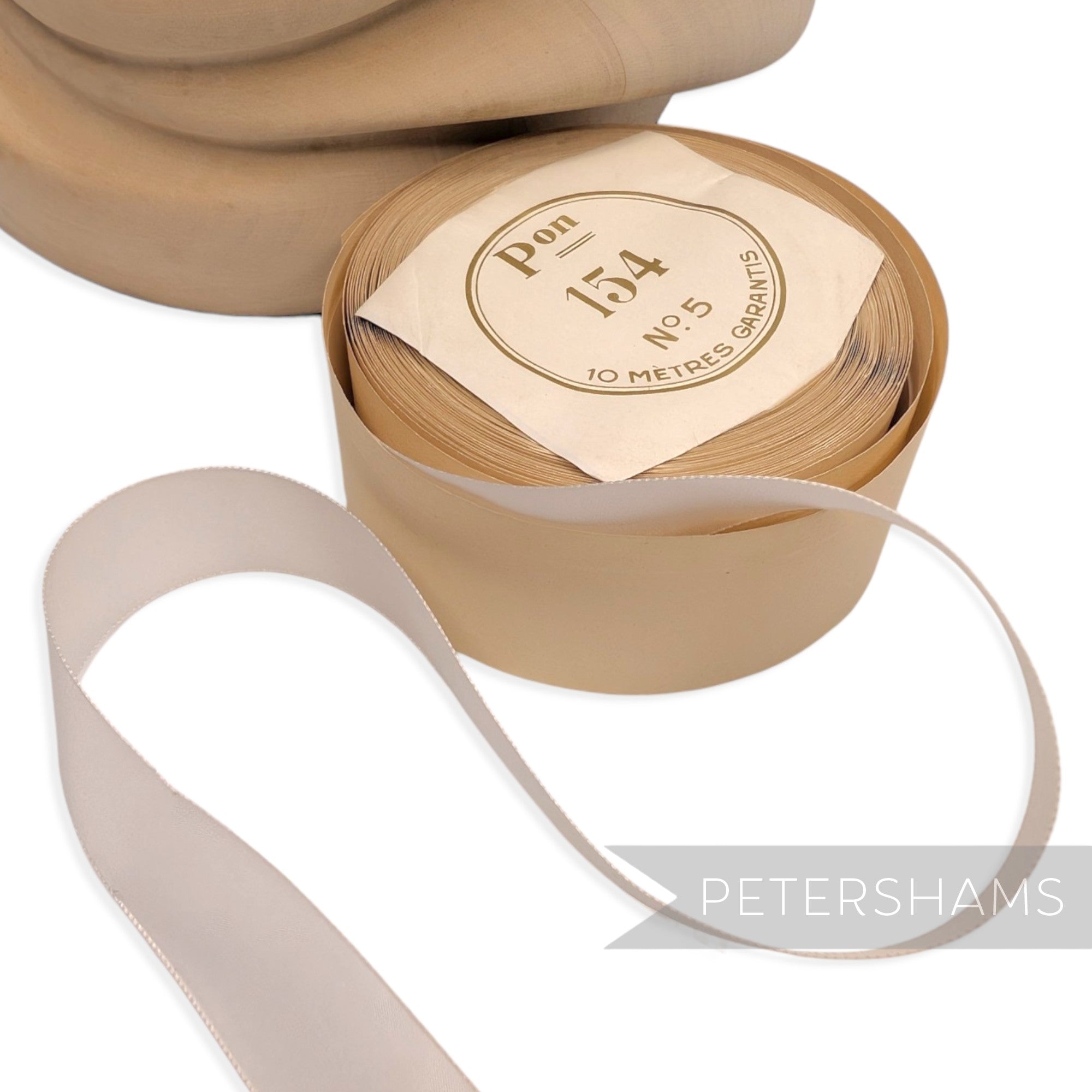24mm No.5 "Pon 154" Vintage French Taffeta Ribbon - 10m Roll